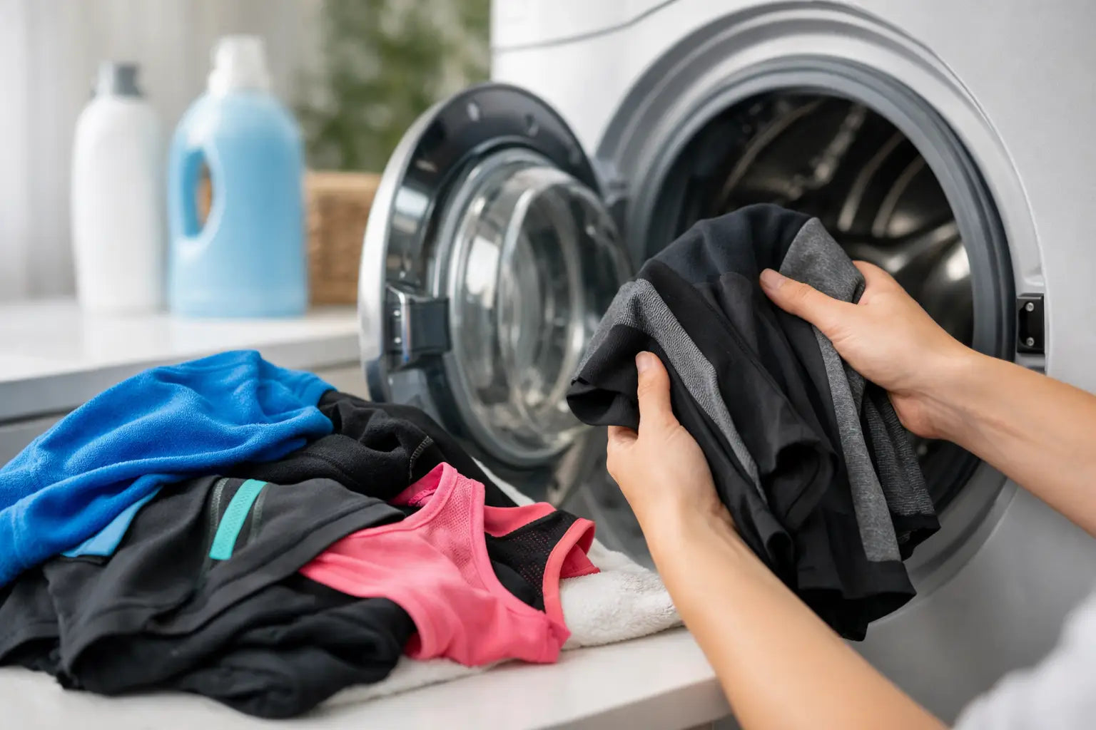 Sportkleding wassen zonder stretchverlies