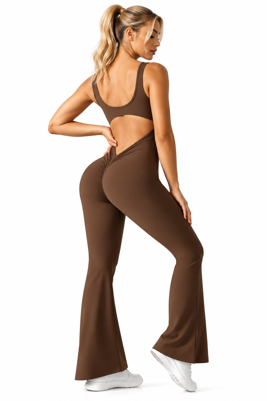 GYMBABE Sculpt Flare Jumpsuit